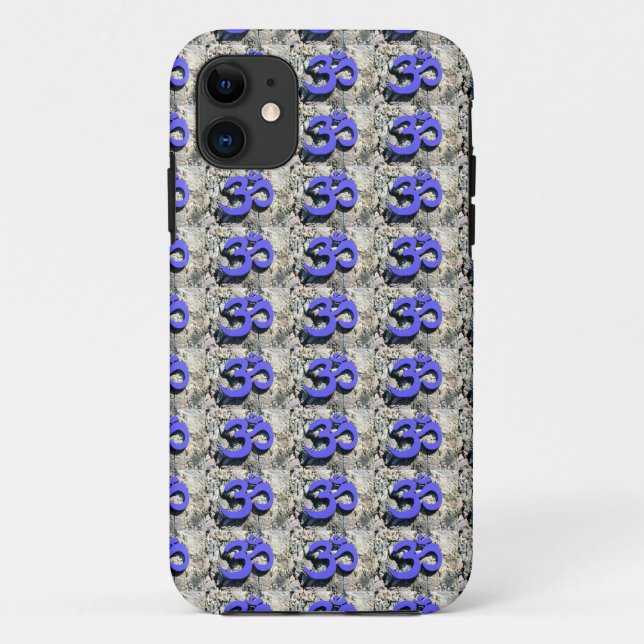 Case-Mate Para iPhone funda de patrón Om azul (Reverso)