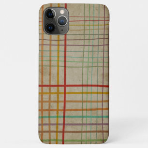 Para iPhone 11 Pro Max Funda de patrones de comprobación hechos a mano