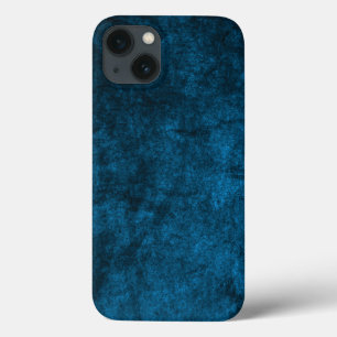 Para iPhone 13 funda de piedra de mármol azul Mate Barely There A