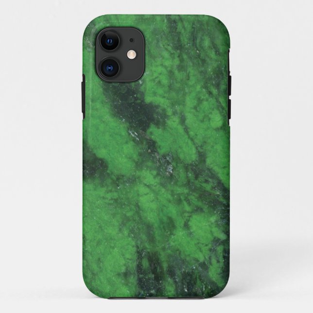Case-Mate Para iPhone funda de piedra de mármol verde Mate Tough Apple (Reverso)