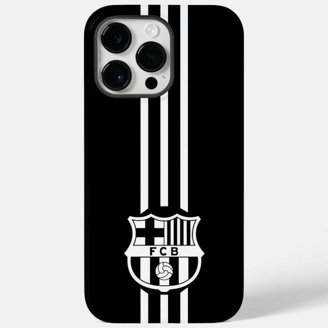 Case-Mate Para iPhone Funda de rayas negras y blancas de Barcelona (Reverso )