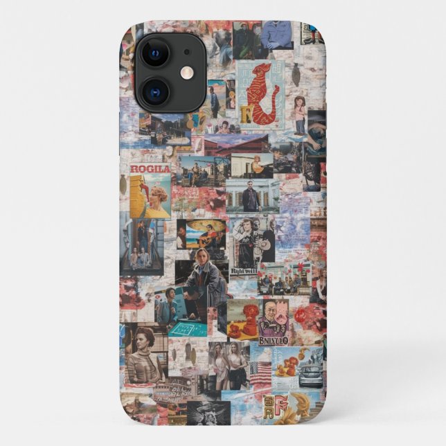 Case-Mate Para iPhone Funda de Retro Collage Art Mobile (Reverso)