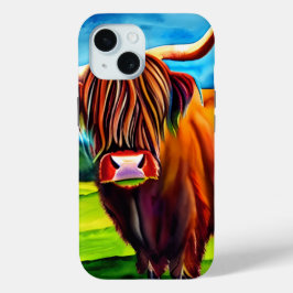 Para iPhone 15 Funda de Smartphone Highland Cow
