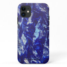 Funda de teléfono abstracta azul