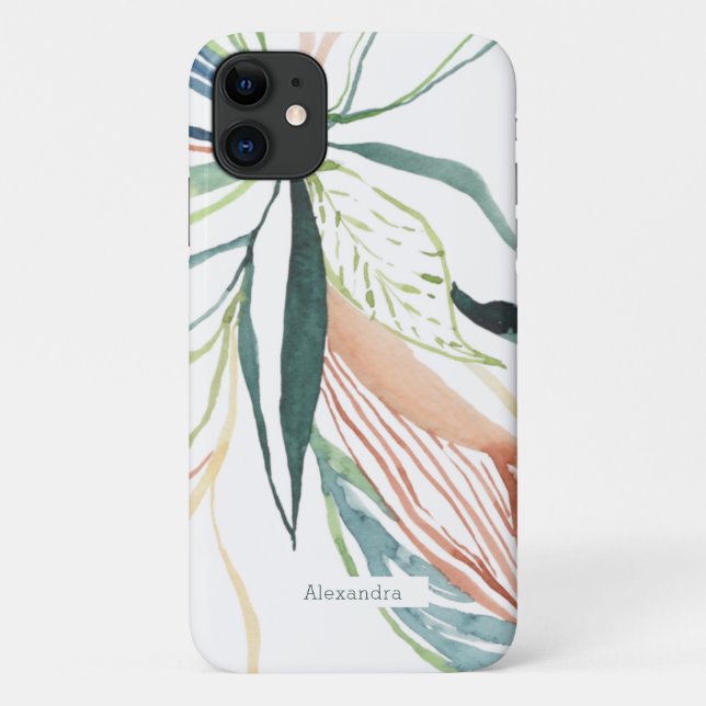 Case-Mate Para iPhone Funda de teléfono abstracta de acuarela botánica p (Reverso)