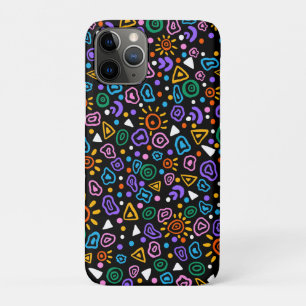 Para iPhone 11 Pro Funda de teléfono abstracta de neón colorida