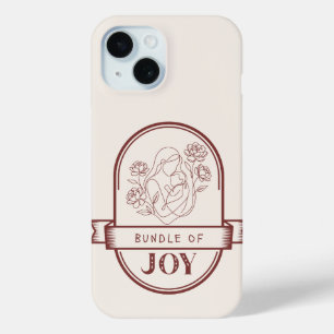 Para iPhone 15 Funda de teléfono adorable con insignia vintage