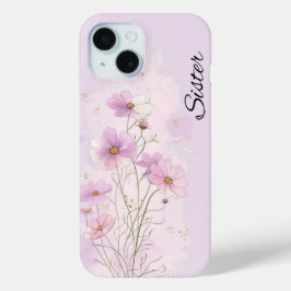 Para iPhone 15 Funda de teléfono botánica de flor de nacimiento p