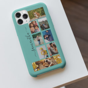 Para iPhone 13 Funda de teléfono Collage de Fotos Caligrafía Mono