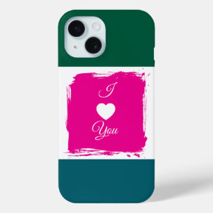 Para iPhone 15 Funda de teléfono con bloque de color personalizad