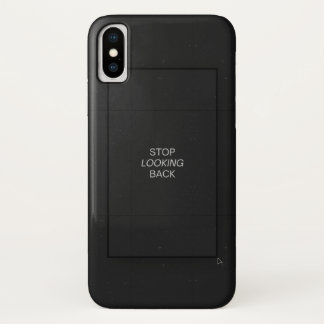 Para iPhone X Funda de teléfono con cita estética negra minimali