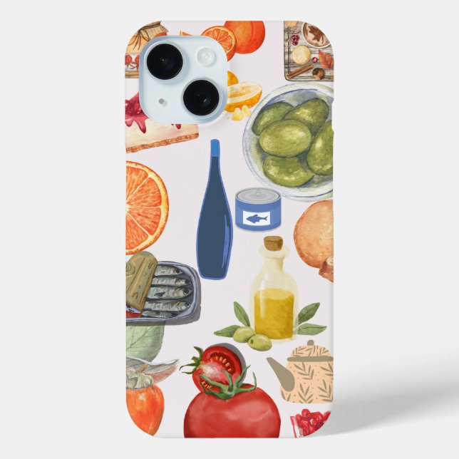 Case-Mate Para iPhone Funda de teléfono con collage de comida gourmet (Reverso )