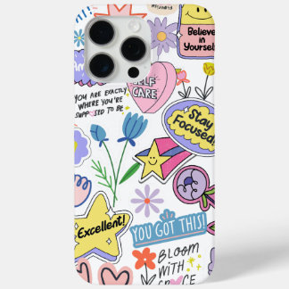 Para iPhone 15 Pro Max Funda de teléfono con conciencia pacífica brillant