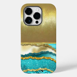 Funda Para iPhone 14 Pro De Case-Mate Funda de teléfono con diseño de oro y caparazón fr