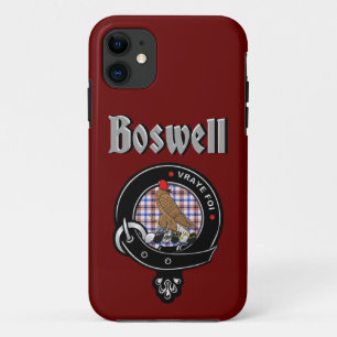 Para iPhone 11 Funda de teléfono con emblema y tartán del clan Bo