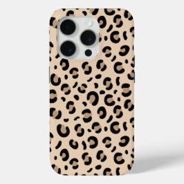 Para iPhone 15 Pro Funda de teléfono con estampado clásico de leopard