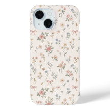 Funda de teléfono con estampado de lazo de rosa si