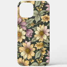 Funda de teléfono con flores