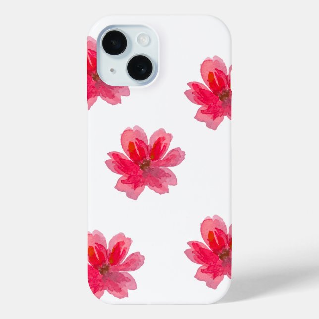 Case-Mate Para iPhone funda de teléfono con flores rosadas bonitas (Reverso )