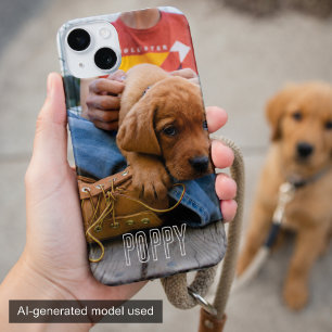 Para iPhone 15 Funda de teléfono con foto de perro personalizada