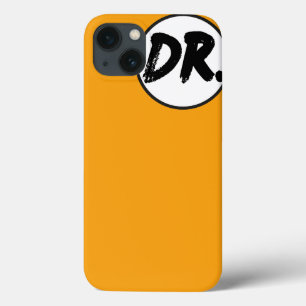 Para iPhone 13 Funda de teléfono con logotipo de DR. Orange