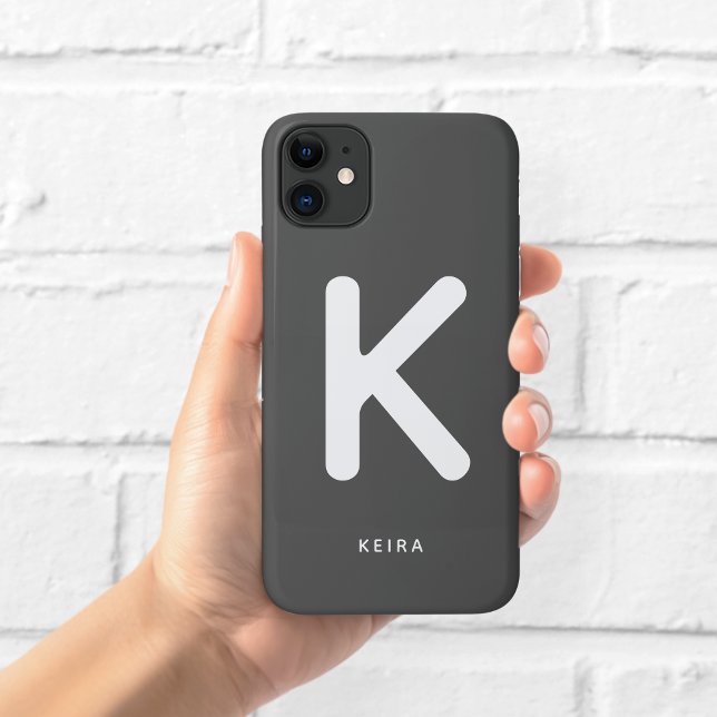 Case-Mate Para iPhone Funda de teléfono con monograma de carbón vegetal (Subido por el creador)