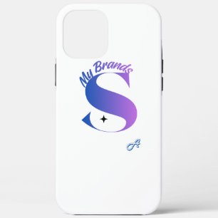 Funda de teléfono con monograma de letra S con gra