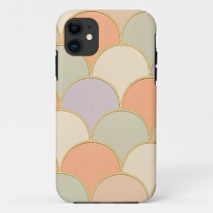Para iPhone 11 Funda de teléfono con patrón de concha pastel