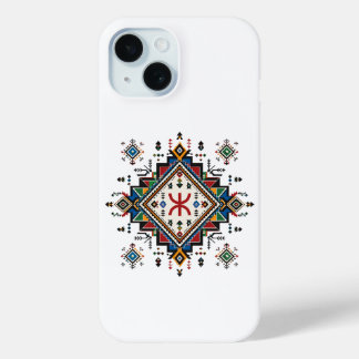 Para iPhone 15 Funda de teléfono con patrón de diamante Amazigh B