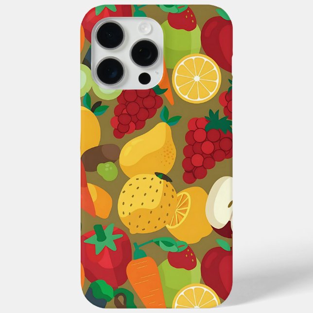 Case-Mate Para iPhone Funda de teléfono con patrón de frutas y verduras  (Reverso )