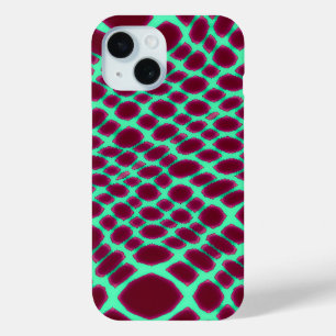 Para iPhone 15 Funda de teléfono con patrón de rejilla moderna ab