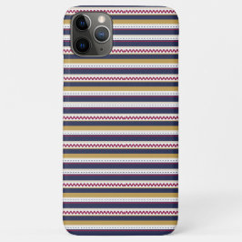 Para iPhone 11 Pro Max Funda de teléfono con patrón de zigzag y rayas