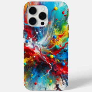 Para iPhone 15 Pro Max Funda de teléfono con salpicaduras de pintura