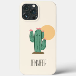 Para iPhone 13 Pro Max Funda de teléfono con tema de cactus Saguaro lindo
