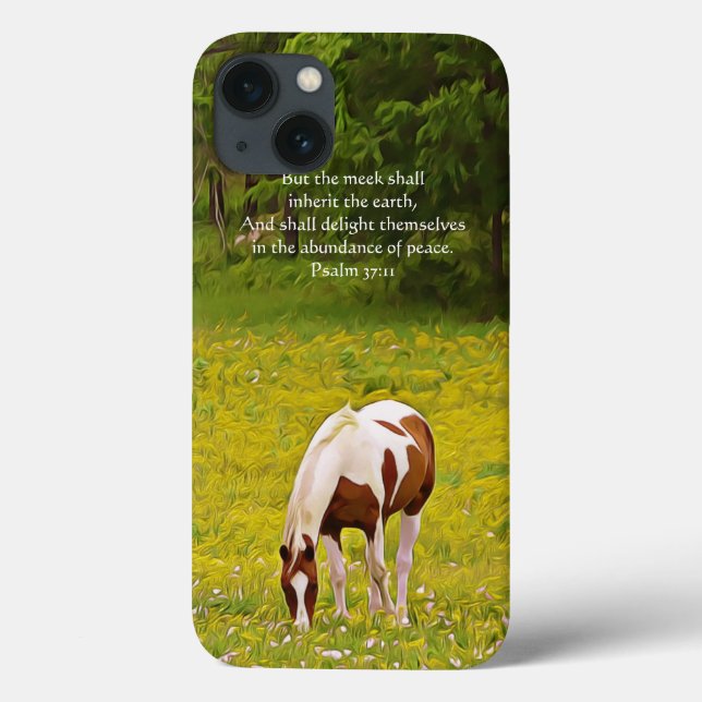 Case-Mate Para iPhone Funda de teléfono con versículo bíblico de caballo (Reverso)