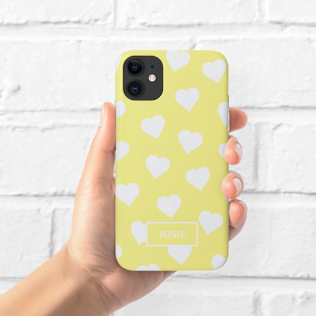 Case-Mate Para iPhone Funda de teléfono Corazones Amarillos Lindos (Subido por el creador)
