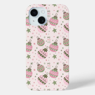 Para iPhone 15 Funda de teléfono de adorno rosa festivo