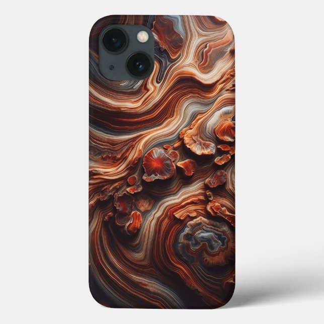 Case-Mate Para iPhone Funda de teléfono de ágata en tono terroso de lujo (Reverso)