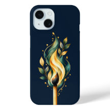 Funda de teléfono de arte botánico de llama místic