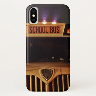 Para iPhone X Funda de teléfono de autobús en la oscuridad
