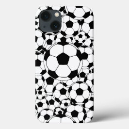 Para iPhone 13 Funda de teléfono de balon de fútbol Diseño de fan