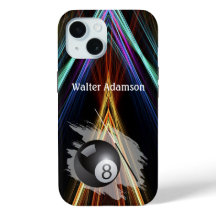 Funda de teléfono de billar personalizada con nomb
