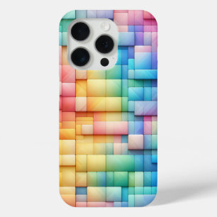 Para iPhone 15 Pro Funda de teléfono de bloque de caramelo pastel mod