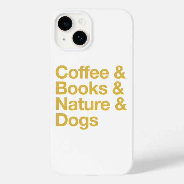 Case-Mate Para iPhone Funda de teléfono de café & libros & naturaleza &  (Reverso )