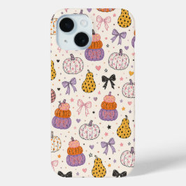 Para iPhone 15 Funda de teléfono de calabaza linda de otoño