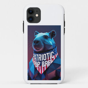 Para iPhone 11 Funda de teléfono de capibara geométrico