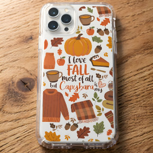 Para iPhone 11 Funda de teléfono de capybara otoño