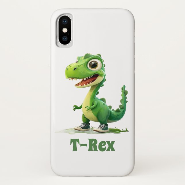 Case-Mate Para iPhone Funda de teléfono de dinosaurio de dibujos animado (Reverso)