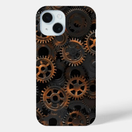 Para iPhone 15 Funda de teléfono de engranajes Steampunk Industri