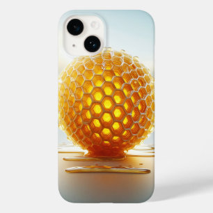 Funda Para iPhone 14 De Case-Mate Funda de teléfono de esfera de panal de oro que br